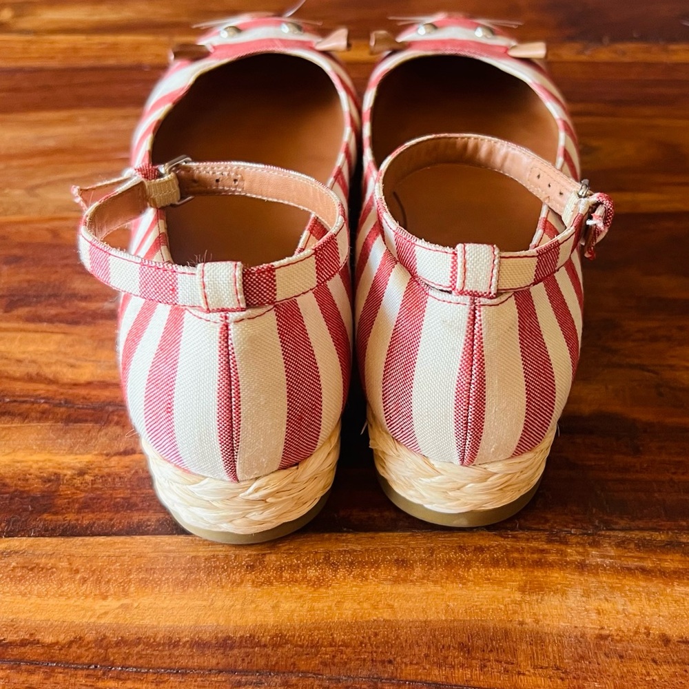 Marc Jacobs Red Striped Mouse Espadrille Flats 37 - Picture 6 of 10